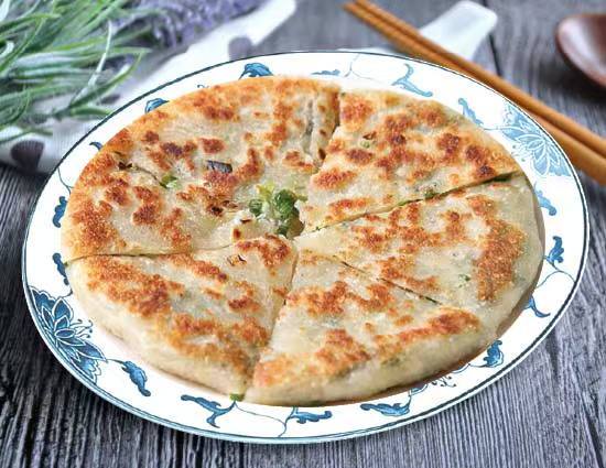 Pan-fried flaky pancake with scallions at Lucky Garden, a Chinese Restaurant in Methuen